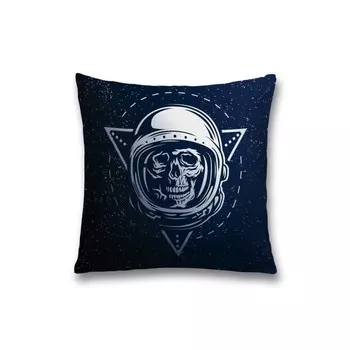 Наволочка декоративная «Космический череп», на молнии, размер 45х45 см
