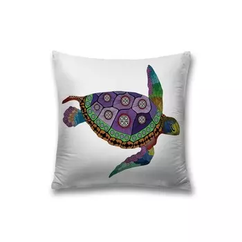 Наволочка декоративная «Разукрашенная черепаха», на молнии, размер 45х45 см