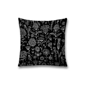 Наволочка декоративная «Ночь цветов», на молнии, размер 45х45 см