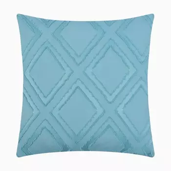 Наволочка декоративная "Этель" ромб 42*42 см, цвет бирюзовый