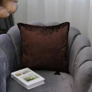 Наволочка декоративная «Клаудия», размер 45х45 см, цвет шоколад