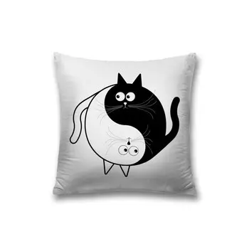 Наволочка декоративная «Баланс котов», на молнии, размер 45х45 см