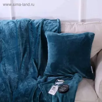 Наволочка декоративная «Марсель», размер 45 × 45 см, морская волна