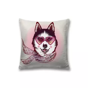 Наволочка декоративная «Стильный пес», на молнии, размер 45х45 см