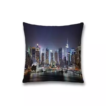 Наволочка декоративная «Город современности», на молнии, размер 45х45 см