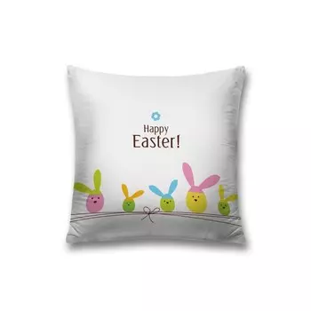 Наволочка декоративная «Пасхальные зайцы», на молнии, размер 45х45 см