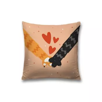 Наволочка декоративная «Давай лапу», на молнии, размер 45х45 см