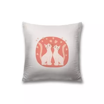 Наволочка декоративная «Кошачья любовь», на молнии, размер 45х45 см