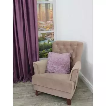 Наволочка декоративная, размер 48x48 см, цвет сиреневый