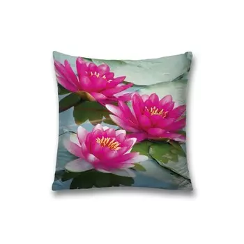 Наволочка декоративная «Река с цветами», на молнии, размер 45х45 см