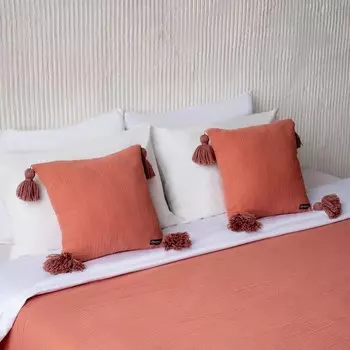 Наволочка декоративная «Шифу», размер 40х40 см, цвет терракотовый