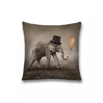 Наволочка декоративная «Слоник с шариком», на молнии, размер 45х45 см