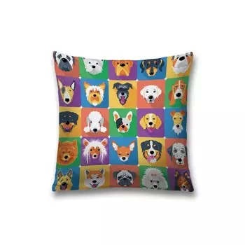 Наволочка декоративная «Лающие друзья», на молнии, размер 45х45 см