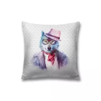 Наволочка декоративная «Волк в шляпе», на молнии, размер 45х45 см