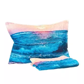 Наволочка декоративная «Закат у моря», размер, 50x70 см, стеганая
