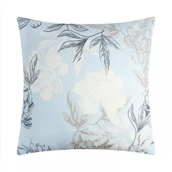 Наволочка Экономь и Я 70х70 см "Симфония" цвет голубой, 100% хлопок, бязь, 100 гр/м2