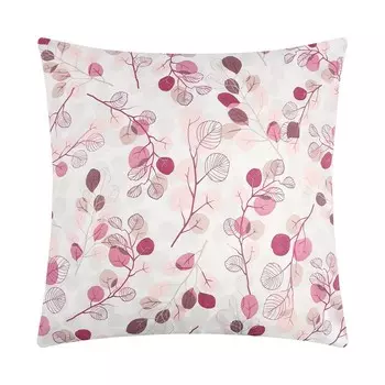 Наволочка Экономь и Я "Эвкалипт" цвет розовый, 70х70 см 100% хлопок, бязь, 120 гр/м2