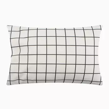 Наволочка Экономь и Я "Клетка" 50*70, цв.белый, 100%хлопок, бязь 120 гр/м2