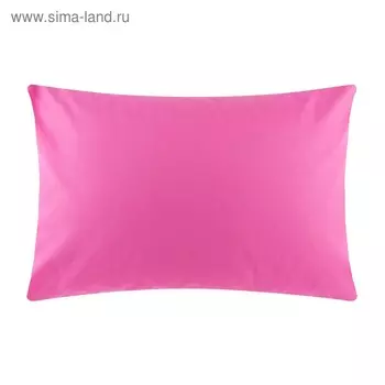 Наволочка «Этель» 50х70 см, цвет розовый, поплин, 125 г/м