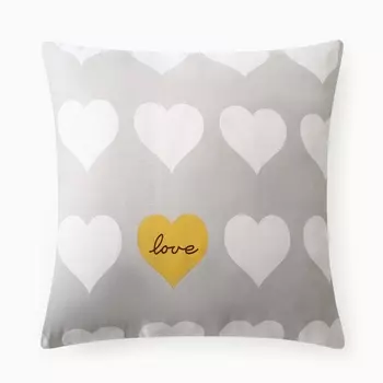 Наволочка Этель Heart 70*70 ± 3 см, 100% хлопок, бязь 125 г/м