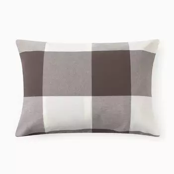 Наволочка Этель "Серая клетка" 50*70см, 100% жатый хлопок, 140 г/м