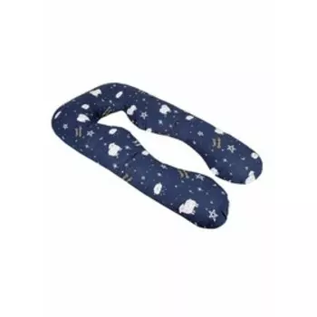 Наволочка к подушке для беременных АНАТОМИЧЕСКАЯ AmaroBaby 340х72 (Galaxy), синий
