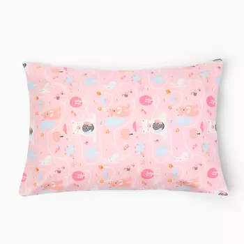 Наволочка LoveLife "Лесные жители" 50*70 см,сатин, 100% хлопок