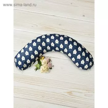 Наволочка на подушку для беременных, размер 25 × 170 см, принт белые медведи