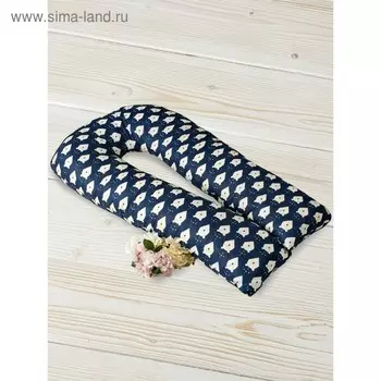 Наволочка на подушку для беременных, размер 35 340 см, принт белые медведи