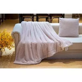 Наволочка «Полоса», размер 45х45 см, цвет пудровый