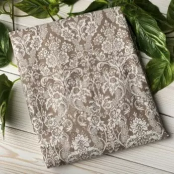 Наволочка, размер 4060 см, дамаск кофе, бязь