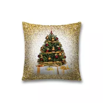 Наволочка декоративная «Ёлка в конфетти», на молнии, размер 45х45 см