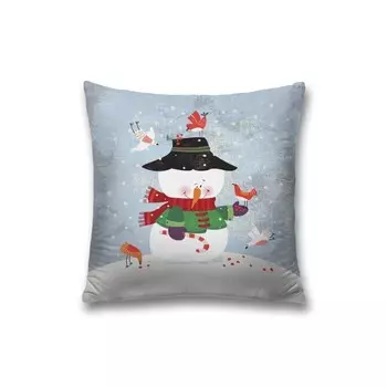 Наволочка декоративная «Дружелюбный снеговик», на молнии, размер 45х45 см