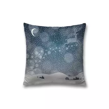 Наволочка декоративная «Снежный олень», на молнии, размер 45х45 см