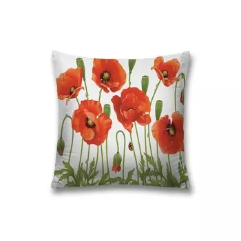 Наволочка декоративная «Маковые насаждения», на молнии, размер 45х45 см