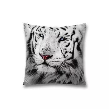 Наволочка декоративная «Белый тигр», на молнии, размер 45х45 см
