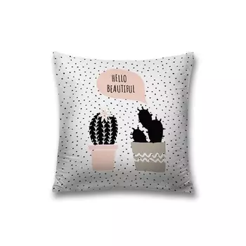 Наволочка декоративная «Влюбленный кактус», на молнии, размер 45х45 см