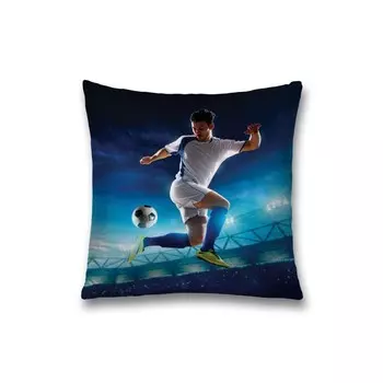 Наволочка декоративная «Футбольный финт», на молнии, размер 45х45 см