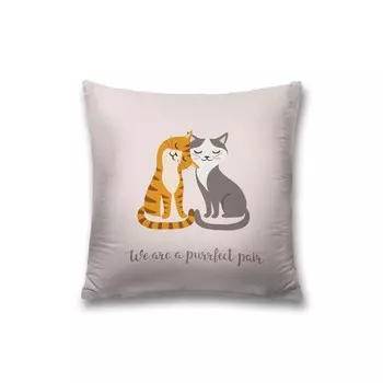 Наволочка декоративная «Лучшая пара котиков», на молнии, размер 45х45 см