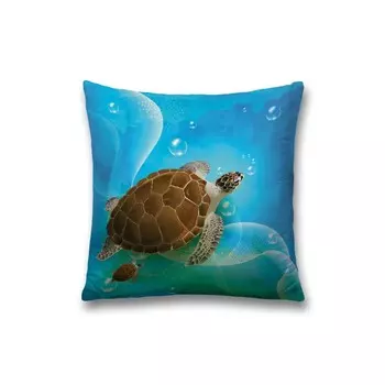 Наволочка декоративная «Загадочные черепахи», на молнии, размер 45х45 см