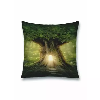 Наволочка декоративная «Дом в дереве», на молнии, размер 45х45 см