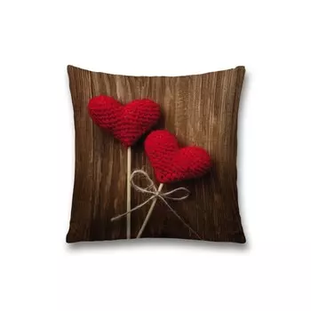 Наволочка декоративная «Два сердечка», на молнии, размер 45х45 см