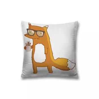 Наволочка декоративная «Хитрый лис», на молнии, размер 45х45 см