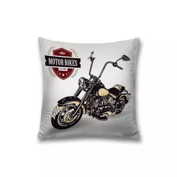 Наволочка декоративная «Новые мотоциклы», на молнии, размер 45х45 см