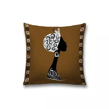 Наволочка декоративная «Профиль этнической девушки», на молнии, размер 45х45 см