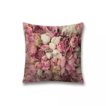 Наволочка декоративная «Розовый букет», на молнии, размер 45х45 см