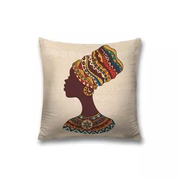 Наволочка декоративная «Африканская девушка», на молнии, размер 45х45 см