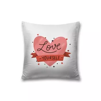 Наволочка декоративная «Люби себя», на молнии, размер 45х45 см