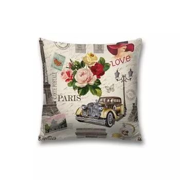 Наволочка декоративная «Love Paris», на молнии, размер 45х45 см