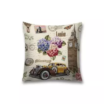 Наволочка декоративная «Лондон», на молнии, размер 45х45 см